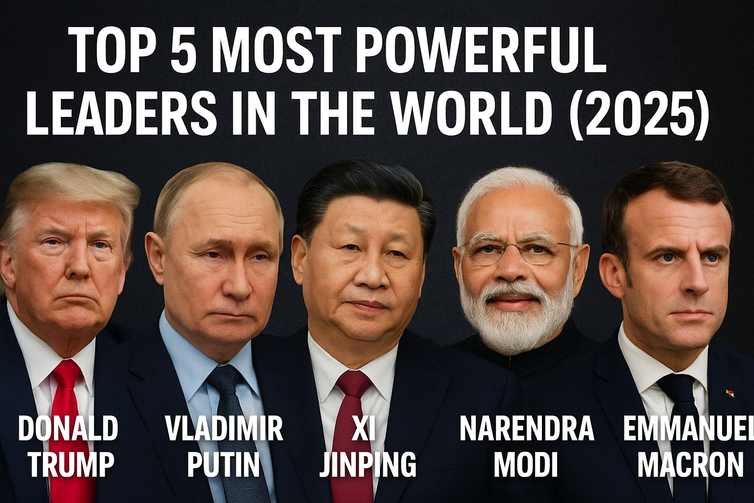 Top 5 Most Powerful Leaders in the World (2025) 1 Top 5 Most Powerful Leaders in the World 2025